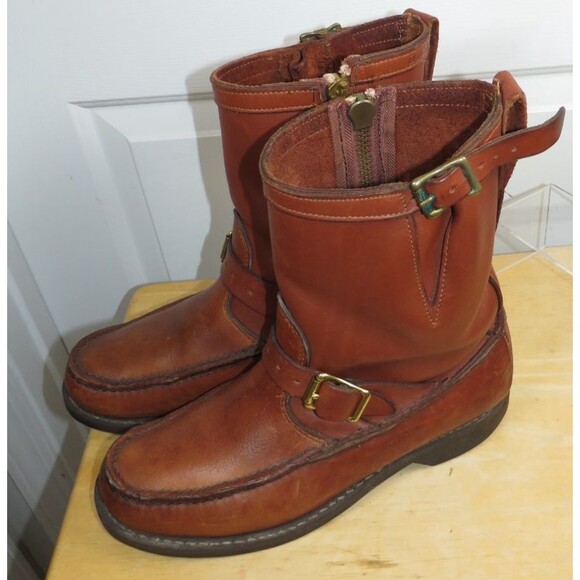 Vtg Gokey Hunting Snake Gro-Cord Boots Mens 10.5 E Brown Bison Classic Engineer main image 8